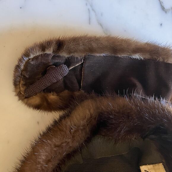 Vintage Mink Fur Women’s Stole Scarf Mink Hat Elegant Glamour 50s Hollywood - Picture 4 of 7